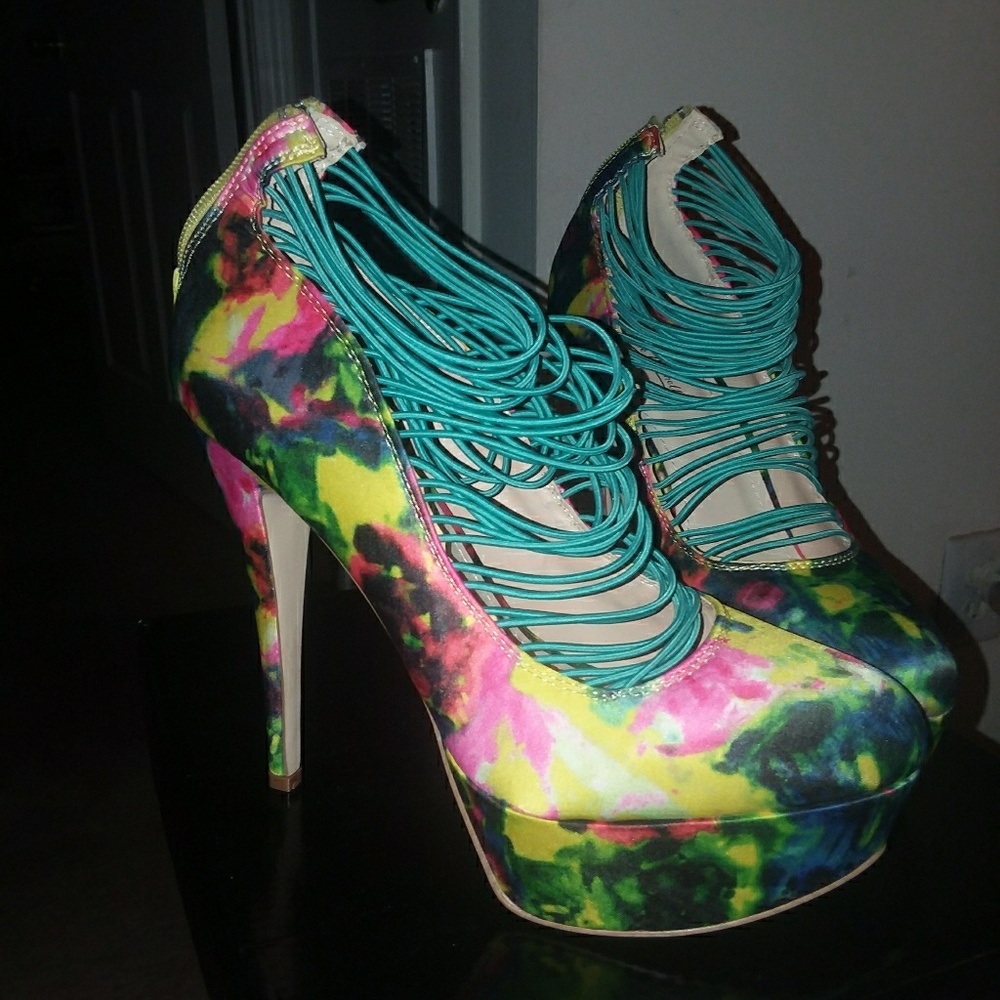 Watercolor Print Heels